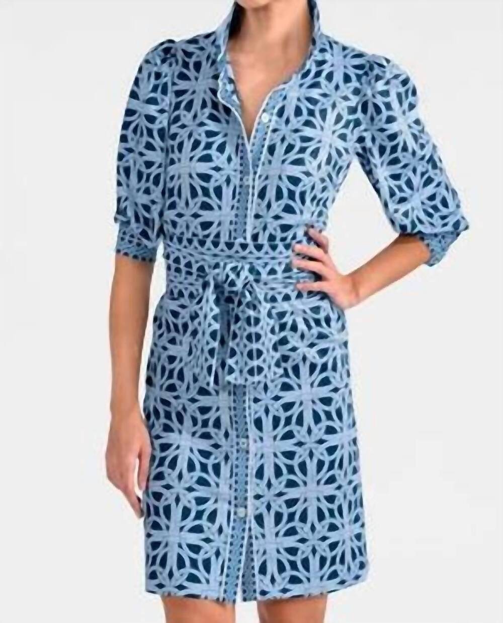 NEW GRETCHEN SCOTT swagger ring toss dress in navy